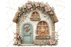 Cozy Christmas Village Window Clipart PNG for Crafts Product Image 2