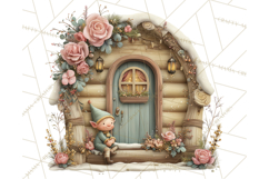 Cozy Christmas Village Window Clipart PNG for Crafts Product Image 5