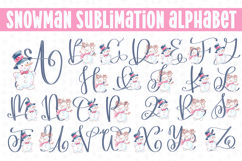 Monogram Christmas Snowman For Sublimation - A - Z Product Image 1