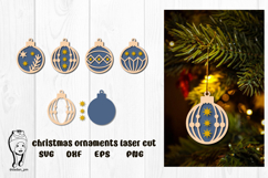 Christmas ornaments laser cut SVG Product Image 1
