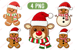 Faux Yarn Christmas Gingerbread Man Png, christmas Design Product Image 1