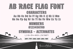 Race Flag Font | Checkered Font | Racing Alphabet Letters Product Image 10