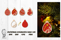Christmas ornaments laser cut SVG Product Image 1