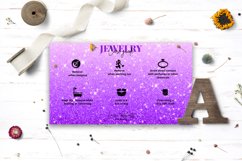 Purple Glitter Jewelry Care Card Product Image 4