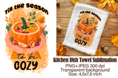 To be Cozy| Autumn Kitchen Towel Sublimation Product Image 1