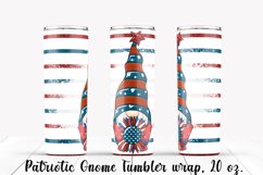 Patriotic Gnome Tumbler design. Sublimation PNG, 20 oz. Product Image 1