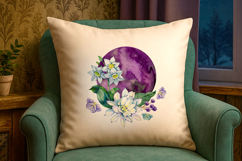 Moon Flowers. Watercolor Clipart Collection Product Image 6
