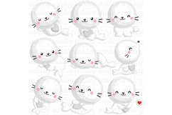 Cute Seal Clipart - Cute Arctic Animal Clip Art Product Image 2