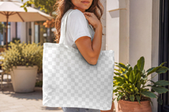 Canvas Bag with Women Mockup Product Image 2