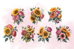 Watercolor Sunflower and Rose Product Image 2