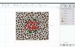Merry Christmas Leopard 25oz frosted glass tumbler SVG Product Image 2