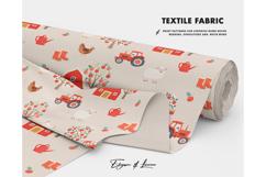 Tractor Apple Barn Nursery seamless Pattern chicken Product Image 3