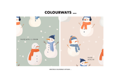 Snowman nursery seamless pattern scandinavian Christmas Product Image 4