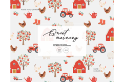 Tractor Apple Barn Nursery seamless Pattern chicken Product Image 1