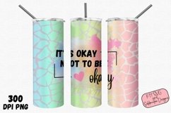 It’s Okay Not to be Okay, Ombré Leopard 20oz Tumbler Wrap Product Image 1