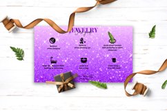 Purple Glitter Jewelry Care Card Product Image 3