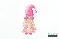Watercolor Valentine Gnome PNG Clipart Product Image 1