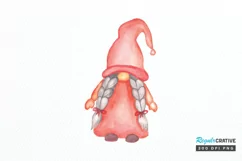 Watercolor Valentine Gnome PNG Clipart Product Image 1