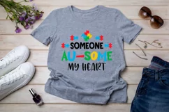 Someone au-some my heart SVG , Proud Autism Mom Quotes SVG Product Image 2