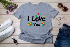 I love You SVG , Autism Awareness Quotes SVG , Autism SVG Product Image 2