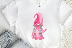 Watercolor Valentine Gnome PNG Clipart Product Image 2