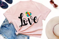 Love SVG , Educate and Advocate SVG , Autism Love Quotes SVG Product Image 3