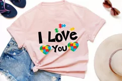 I love You SVG , Autism Awareness Quotes SVG , Autism SVG Product Image 3
