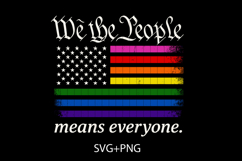 We The People Means Everyone SVG PNG, Usa Lgbt Equality svg Product Image 1