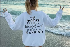 Mother the most beautiful word on the lips of mankind SVG Product Image 3