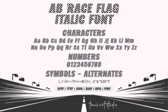 Race Flag Font | Checkered Font | Racing Alphabet Letters Product Image 9
