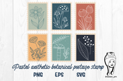 Retro mushroom and wildflower stamp Product Image 1
