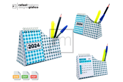 Desk Calendar with Pen Holder Product Image 1