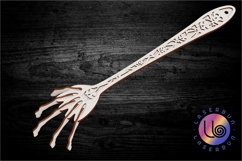 Halloween Skeleton Back Scratcher SVG DXF Laser Cut Product Image 1