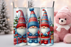 Cute Christmas Gnomes Tumbler Wrap Product Image 1