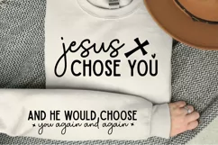 Elegant Christian Faith Sleeve SVG, Jesus Chose you SVG Product Image 1