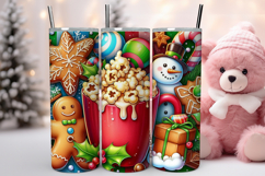 Christmas Movie Tumbler Wrap, Christmas Tumbler Sublimation Product Image 1
