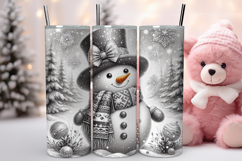 Christmas Snowman Tumbler Wrap, Christmas Tumbler Product Image 1