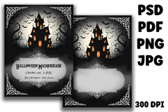 Halloween Party Invitation Haunted Mansion Gothic Chic Product Image 2