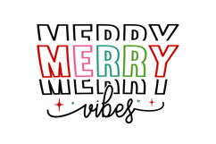 Merry Vibes Svg Design Product Image 1