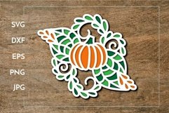 Pumpkin and leaves | Layered alloween Laser cut Product Image 1