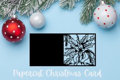 Christmas Card Cut File - Poinsetta Card With Inserts Product Image 1