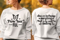 She over came Everything SVG, Women Empowerment Sleeve SVG Product Image 1
