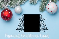 Christmas Card Cut File - Bell Fold In Card With Insert Product Image 1