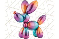 Bright Balloon Animals Clipart PNG Shiny Candy Colors Product Image 2