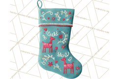 Christmas Stockings Clipart PNG, Festive Holiday Stockings Product Image 3