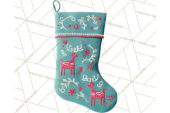 Christmas Stockings Clipart PNG, Festive Holiday Stockings Product Image 3