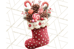 Christmas Stockings Clipart PNG, Festive Holiday Stockings Product Image 2