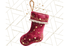 Christmas Stockings Clipart PNG, Festive Holiday Stockings Product Image 3