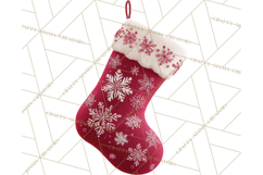 Christmas Stockings Clipart PNG, Festive Holiday Stockings Product Image 4