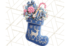 Christmas Stockings Clipart PNG, Festive Holiday Stockings Product Image 5